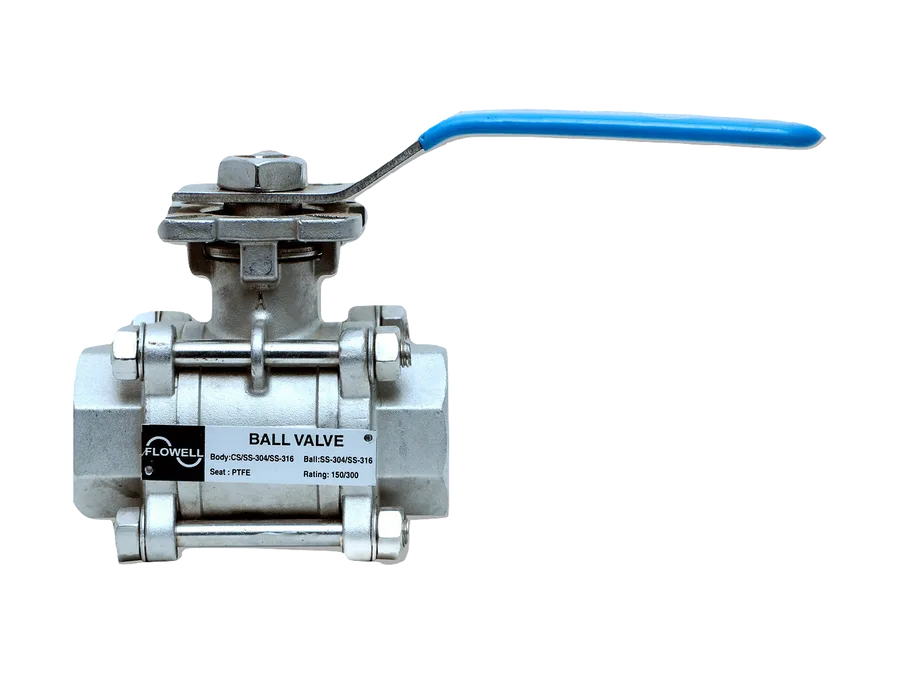 Ball valve, 3-piece design, screwed