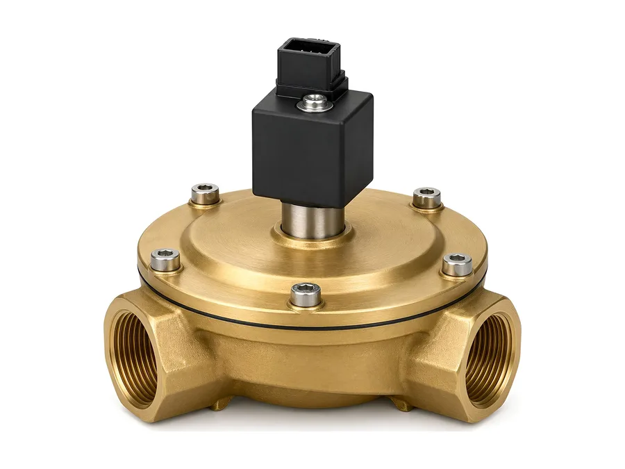 Diaphragm operated solenoid valve