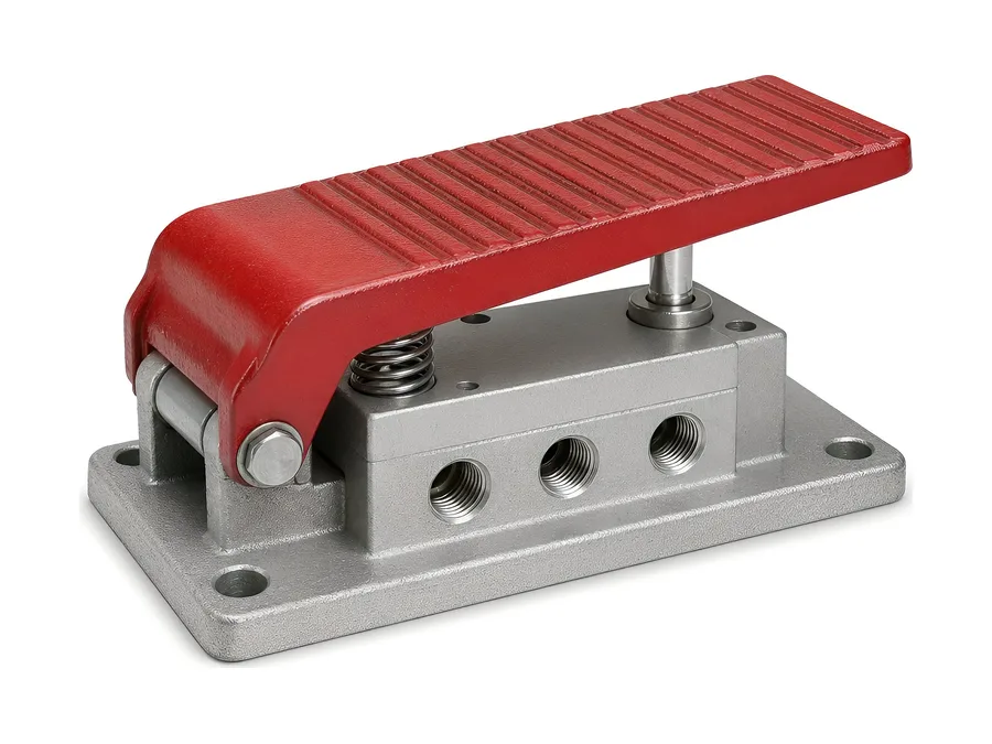 Foot lever operated directional control valve